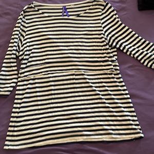 Seraphine XL 3/4 sleeve striped nursing top